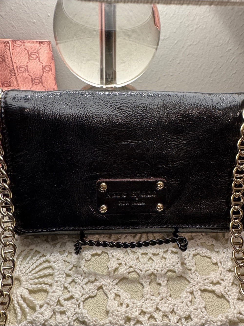 kate spade Flicker Monette Black Patent Leather Shoulder Bag - Picture 3 of 14